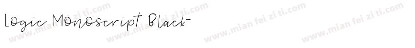 Logic Monoscript Black字体转换